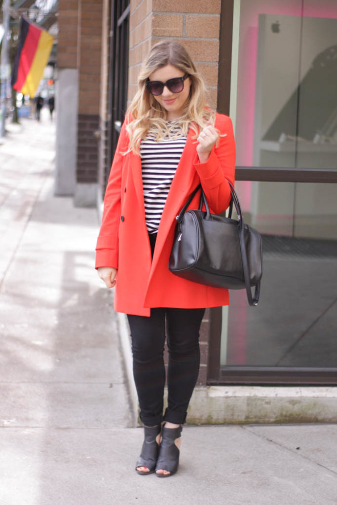 Ann taylor red clearance coat