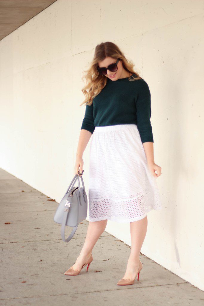 how to wear eyelet skirt 4 ways - j.crew eyelet skirt 