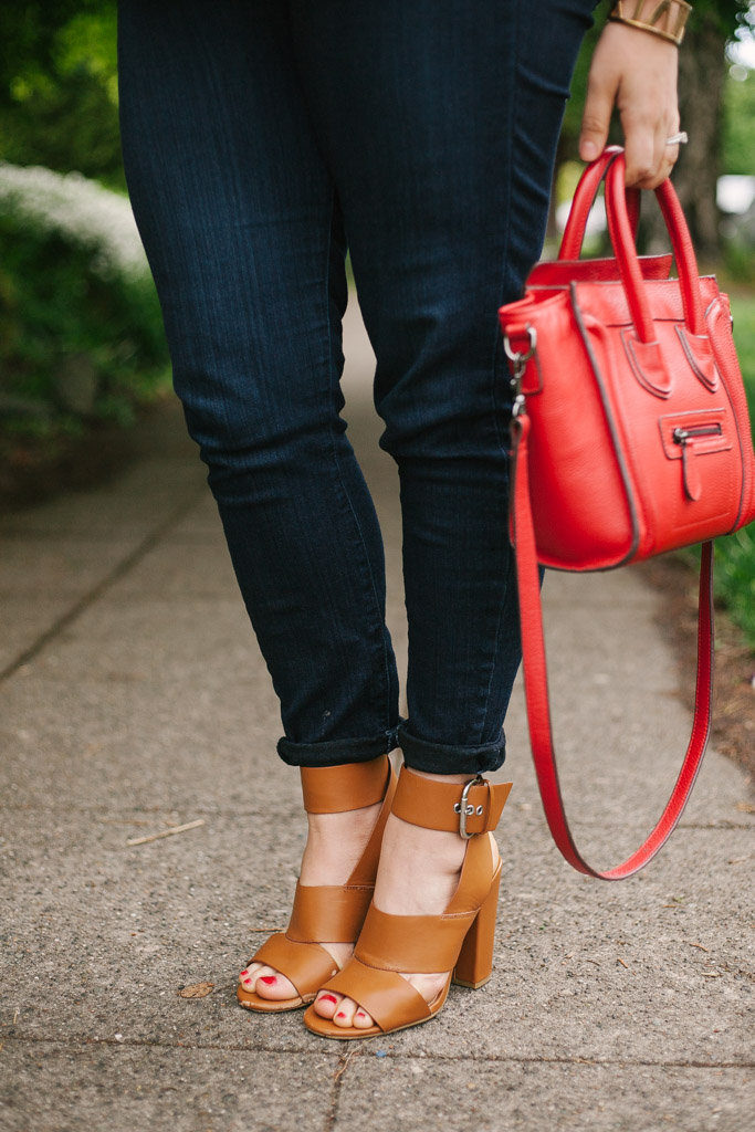 red celine luggage tote look alike small