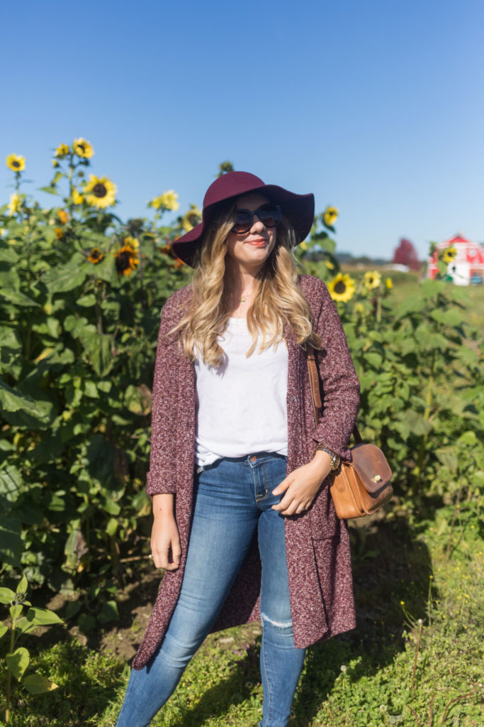 easy fall outfit - cute fall outfits - j.jill knit topper