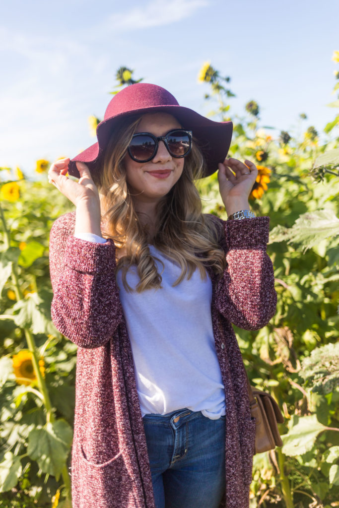 easy fall outfit - cute fall outfits - j.jill knit topper