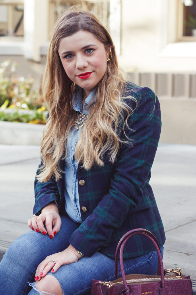 gossip girl style - Blair Waldorf style - easy preppy style - Michael Kors mercer bag - J.Crew schoolboy blazer 