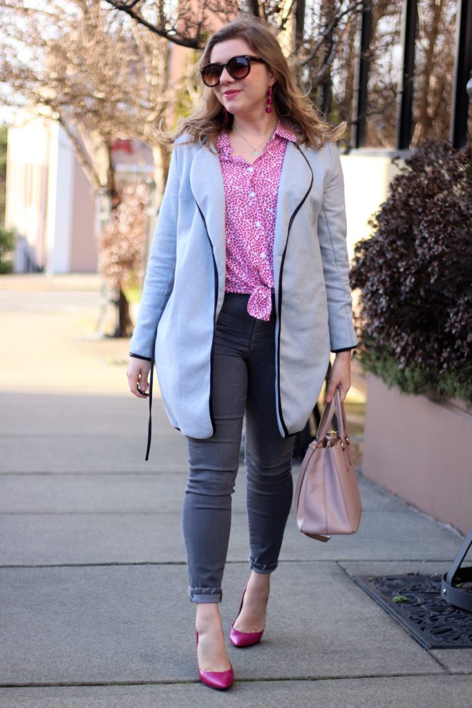 pink heels - pink prada saffriano - madewell high riser jeans - valentines day outfit ideas - casual valentines day outfit