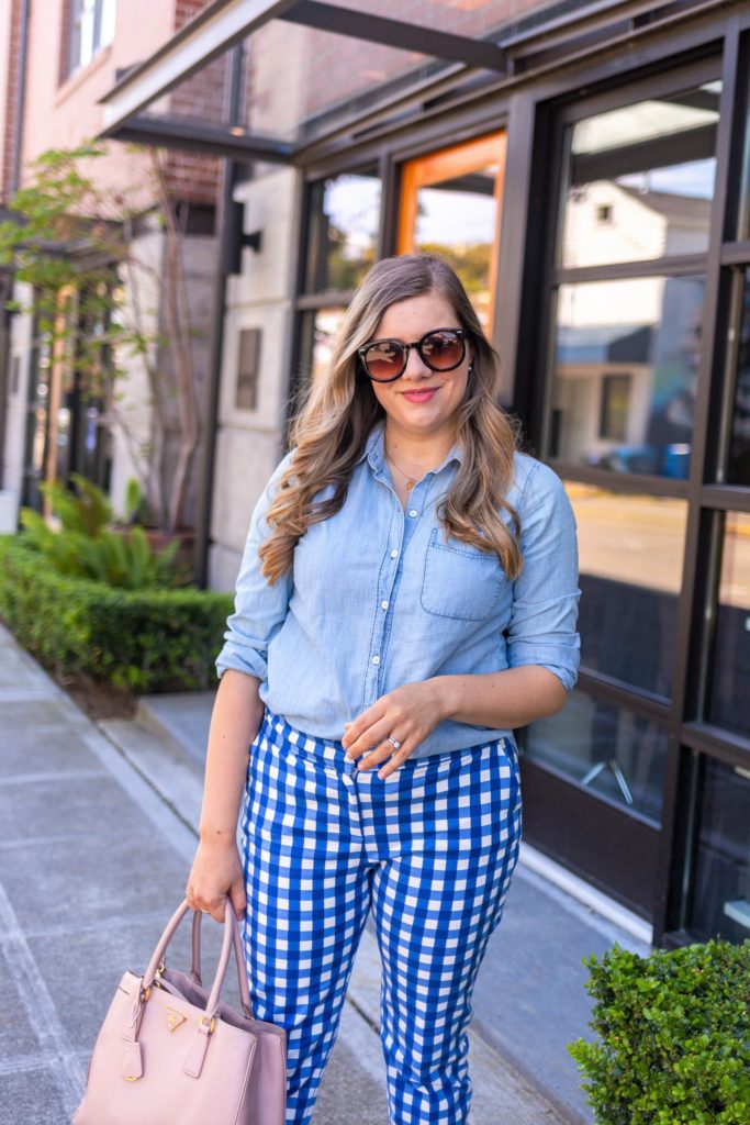 How to Wear Gingham Pants Two Ways - Northwest Blonde