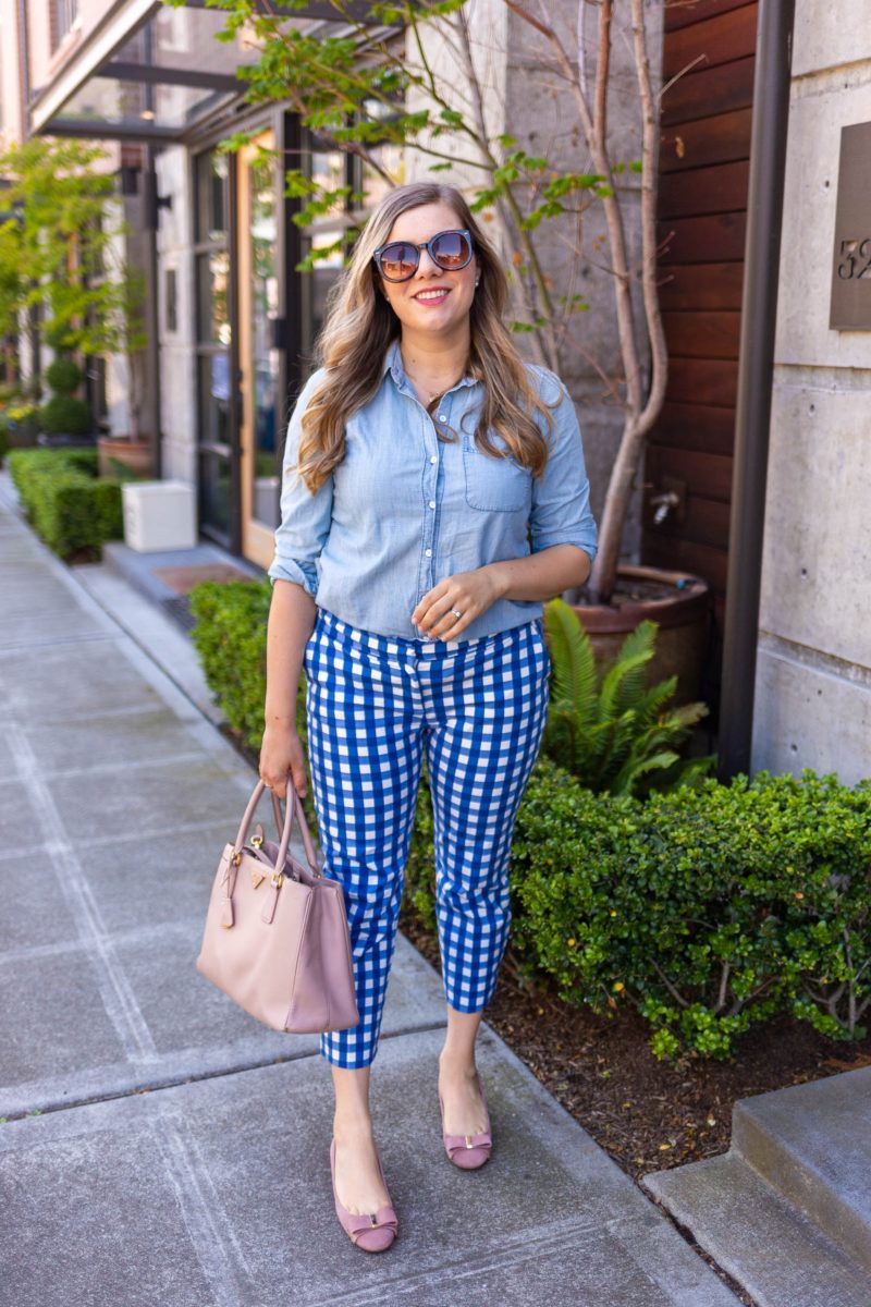 How to Wear Gingham Pants Two Ways - Northwest Blonde