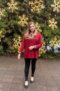 commando faux leather leggings review - how to wear faux leather leggings  outfit - chanel flats - Northwest Blonde